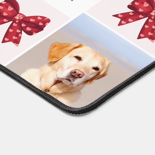 Mein Hund ist mein Valentiner, der 4 Fotos verbrau Schreibtischunterlage (Ecke)