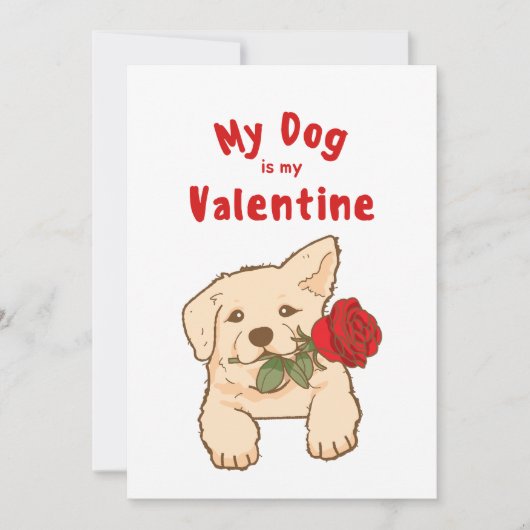 Mein Hund ist mein Valentingrüßchen Feiertagskarte (Vorderseite)