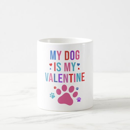 Mein Hund ist mein Valentinhund liebt Geschenke fü Kaffeetasse (Mittel)