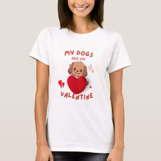 Mein Hund ist mein Valentinin - niedlicher Hundeli T-Shirt