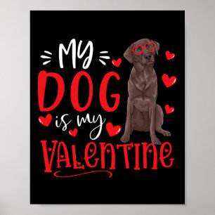 Mein Hund ist mein Valentinschokolade Labrador Val Poster