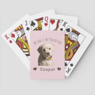Mein Hund ist mein Valentinstag – Personalisiertes Spielkarten