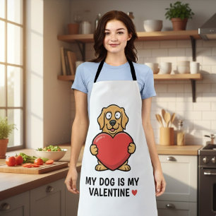 Mein Hund ist mein Valentinstag Süßes Unisex-Hun Schürze