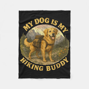 Mein Hund ist mein Wanderbegleiter Lustiges Campin Fleecedecke