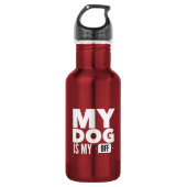 Mein Hund ist meine BESTE FREUNDIN rostfreier Edelstahlflasche (Vorderseite)