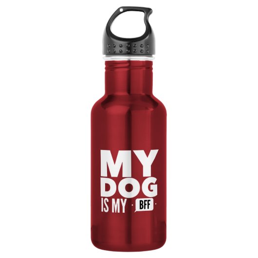 Mein Hund ist meine BESTE FREUNDIN rostfreier Edelstahlflasche (Vorderseite)