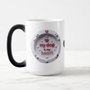 Mein Hund ist meine Herz Morphing Tasse (15oz)