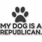 Mein Hund ist Republikaner Aufkleber (Vorderseite)