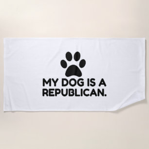 Mein Hund ist Republikaner Strandtuch