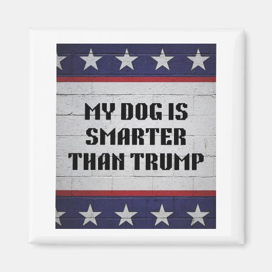 Mein Hund ist schlauer als Trump Magnet (Vorne)