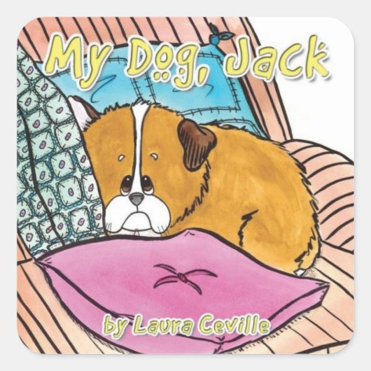 Mein Hund Jack Sticker von Laura Ceville (Vorderseite)
