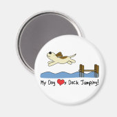 Mein Hund Lieben Dock Jumping Magnet (Vorderseite/Rückseite)