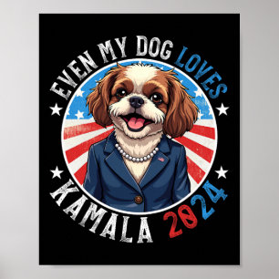 Mein Hund Lieben Kamala 2024 Shih Tzu Lover Funny Poster