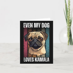 Mein Hund Lieben Kamala Mops Liebhaber Karte