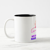 Mein Hund macht mich immer glücklich Zweifarbige Tasse (Links)