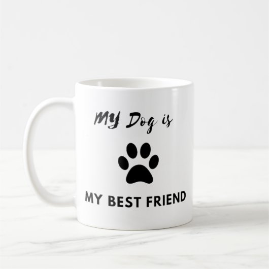 Mein Hund mein bester Freund - Niedliche Kaffee-Te Kaffeetasse (Links)