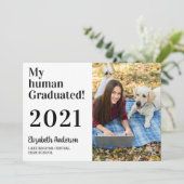 Mein Hund mit menschlichem Abschluss 2021-Foto-Abs Einladung (Stehend Vorderseite)