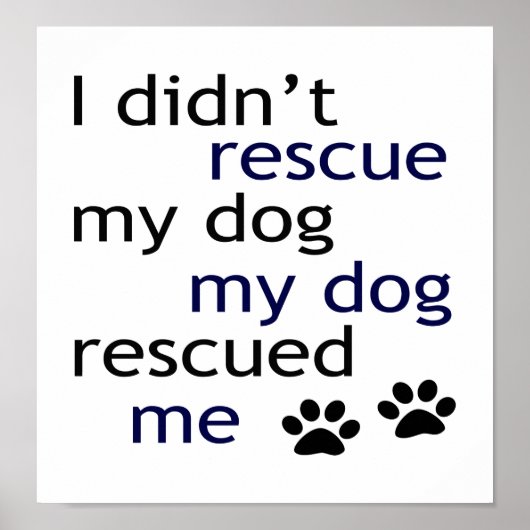 Mein Hund rettete mich Art Deco Poster (Vorne)