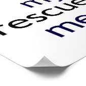 Mein Hund rettete mich Art Deco Poster (Ecke)