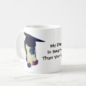 Mein Hund schlauer als dein Greyhound Funny Kaffeetasse (Vorderseite Links)