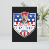 Mein Hund Trump 2020 Greyhound mit Brille Einladung (Stehend Vorderseite)