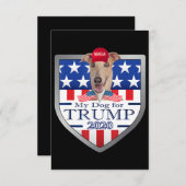 Mein Hund Trump 2020 Greyhound mit Brille Einladung (Vorne/Hinten)
