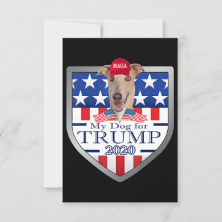 Mein Hund Trump 2020 Greyhound mit Brille Einladung