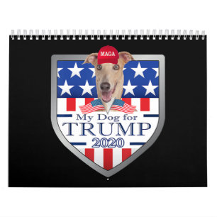 Mein Hund Trump 2020 Windhund mit Brille Kalender