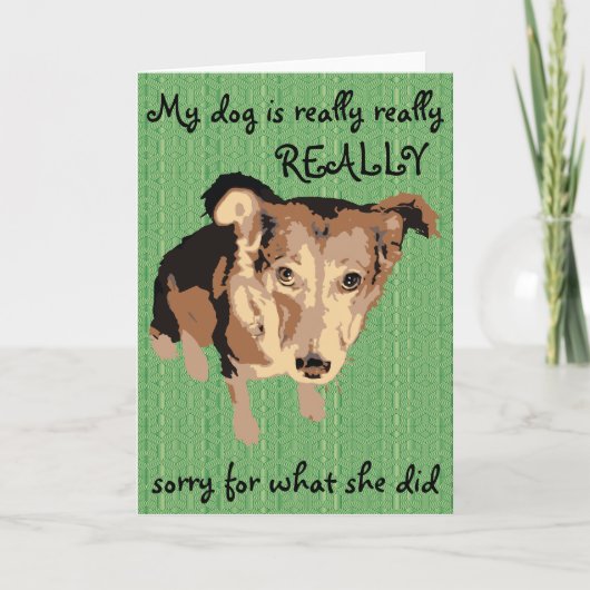 Mein Hund tut wirklich leid Grußkarte Karte (Vorderseite)