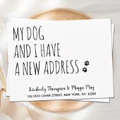 Mein Hund und ich haben eine neue Adresse Hund bew Ankündigungspostkarte