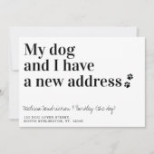 Mein Hund und ich haben neue Adressen verschoben Ankündigung (Vorderseite)