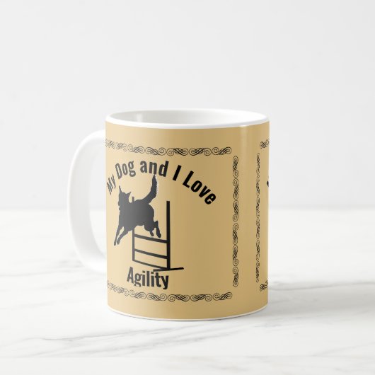 Mein Hund und ich Liebe Agility McNab Kaffeetasse (Vorderseite Links)
