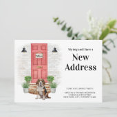 Mein Hund und ich neue Adresse Beagle Dog Moving Ankündigung (Stehend Vorderseite)