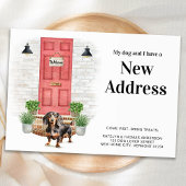 Mein Hund und ich neue Adresse Dackel Hund bewegen Ankündigung