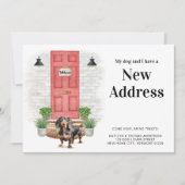 Mein Hund und ich neue Adresse Dackel Hund bewegen Ankündigung (Vorderseite)