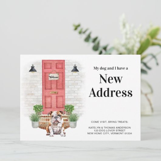 Mein Hund und ich neue Adresse Englisch Bulldog Mo Ankündigung (Stehend Vorderseite)