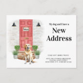 Mein Hund und ich neue Adresse Yellow Labrador Mov Ankündigungspostkarte (Vorderseite)