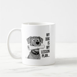 Mein Hund Unterrichtsplan T-Shirt Design Kaffeetasse