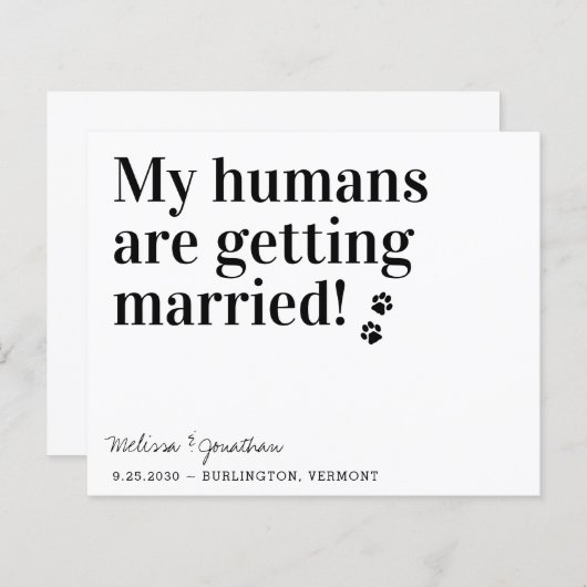 Mein Hund wird geheiratet und speichert die Datums (Vorne/Hinten)