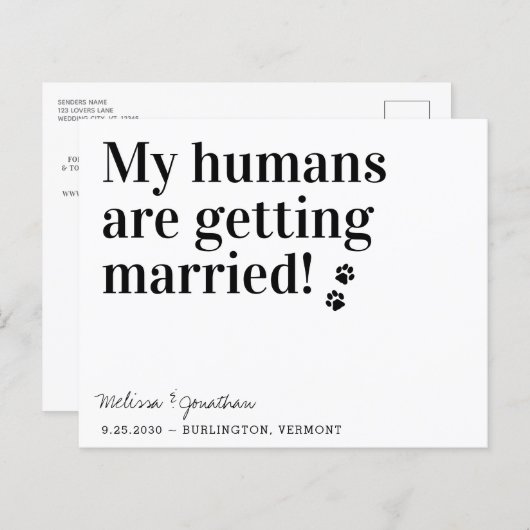 Mein Hund wird heiraten, QR-Code Hochzeit (Vorne/Hinten)