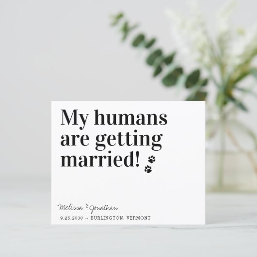 Mein Hund wird heiraten, QR-Code Hochzeit (Stehend Vorderseite)