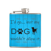 Mein Hund würde es nicht flashen lassen - Blau Flachmann (Vorderseite)