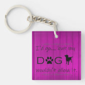 Mein Hund würde es nicht zulassen - Lila Schlüsselanhänger (Vorderseite)