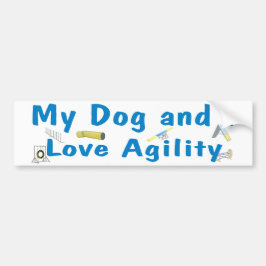 Mein Hunde-und i-Liebe-Agility Autoaufkleber
