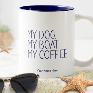 Mein Hundekaffee. Funny Captain Booting Spaß Zweifarbige Tasse