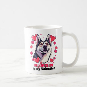 Mein Husky ist mein Valentinhund Niedlich Funny Kaffeetasse