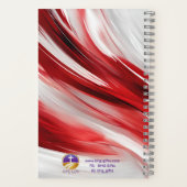 Mein Hustle ... Red & White Abstrakt Journal Notizblock (Rückseite)