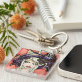 "Mein Hut ist auch fabelhaft!" Schlüsselkette Schlüsselanhänger (Vorderseite rechts)