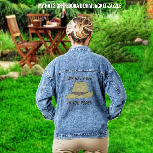 Mein Hut ist außer Fedora Jeansjacke