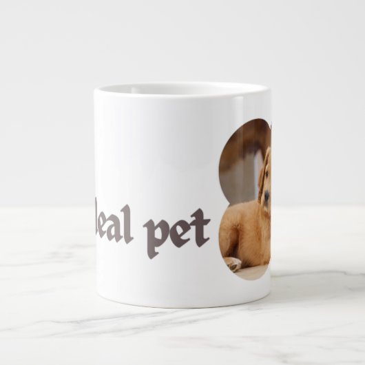 Mein idealer Begleiter - Design der Liebe für Welp Jumbo-Tasse (Vorderseite)